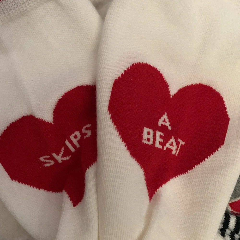 Kate Spade NY Heart Skips A Beat Crew Socks 3 pairs One Size Multi Color - Picture 2 of 4
